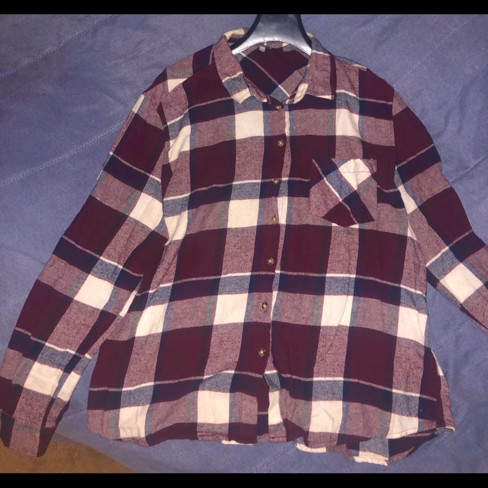 Charlotte Russe Plaid Button-Down
